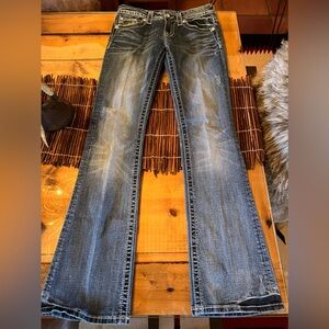 Miss Me Boot Cut Jeans w/ Sequin Camouflage Detailing Sz 28